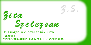 zita szelezsan business card